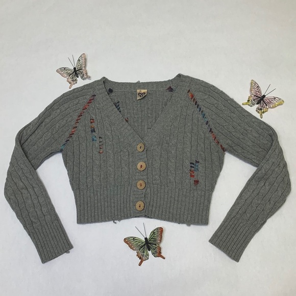 TNA Sweaters - RARE TNA Rainbow Thread Cardigan (xs)